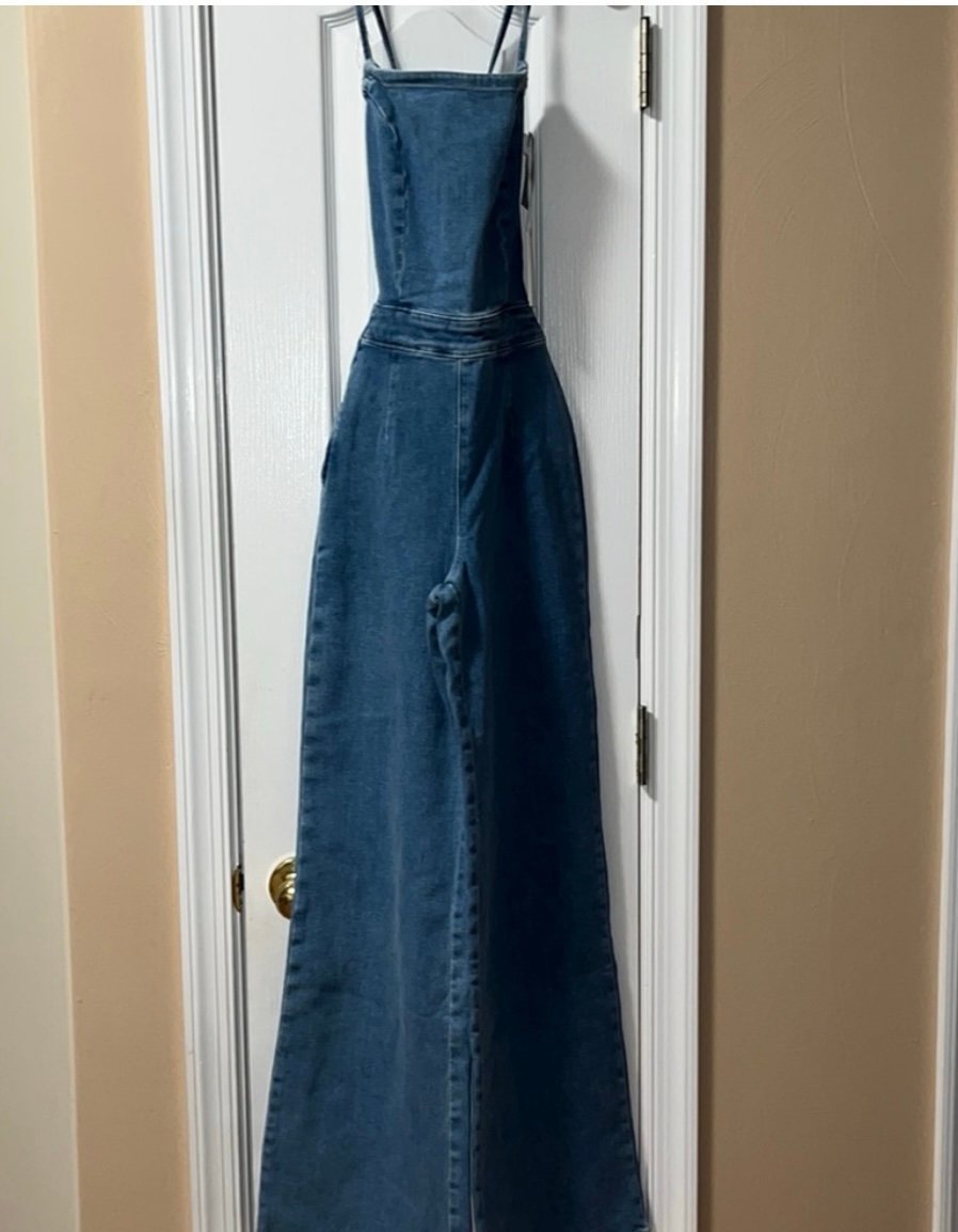 New Good American Wmns Backless Jumpsuit Sz 1.