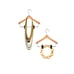 NAHANCO Natural Wooden Mini Hangers