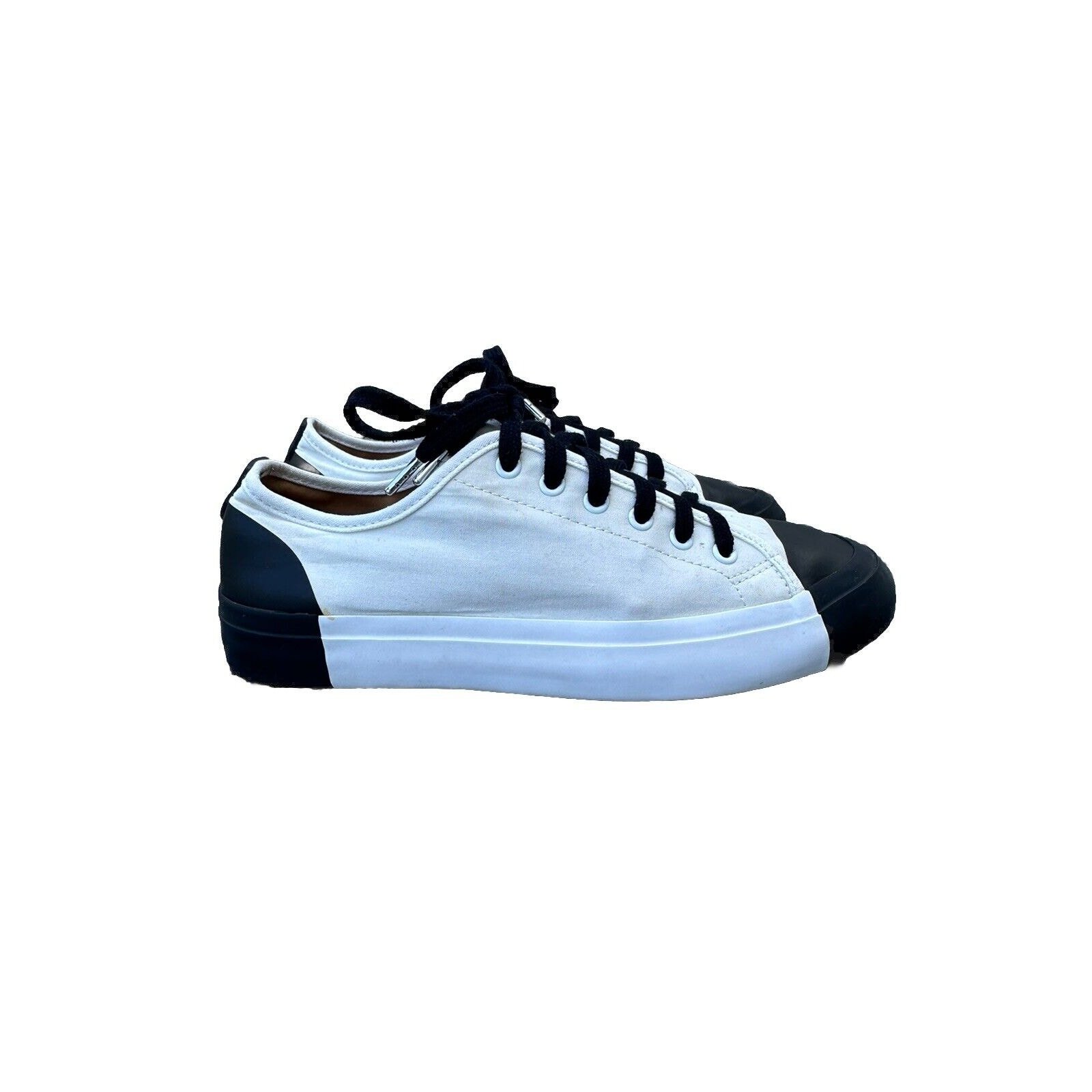 The Office of Angela Scott El Capitan White /Black Canvas Colorblock Sneaker 7.5
