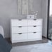 Basilea 4-Drawer Dresser with 2 Cabinets - White