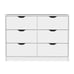 Basilea 4-Drawer Dresser with 2 Cabinets - White