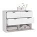 Basilea 4-Drawer Dresser with 2 Cabinets - White