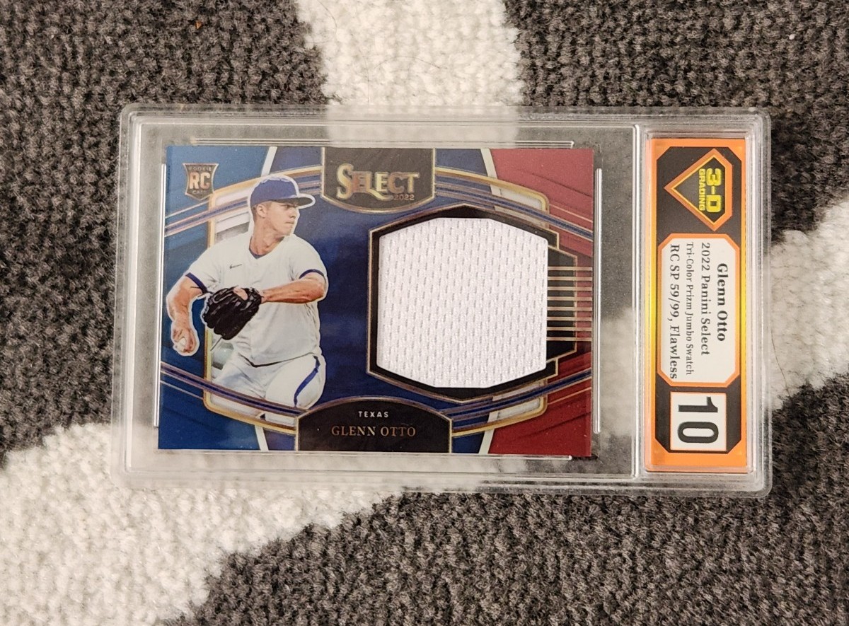 Rookie Jumbo Swatches - Tri-Color Prizm #HRJS-GO - Glenn Otto 59/99 rc