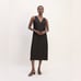 Everlane The Linen V-Neck Midi Dress in Black Size 4 NWOT
