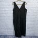 Everlane The Linen V-Neck Midi Dress in Black Size 4 NWOT