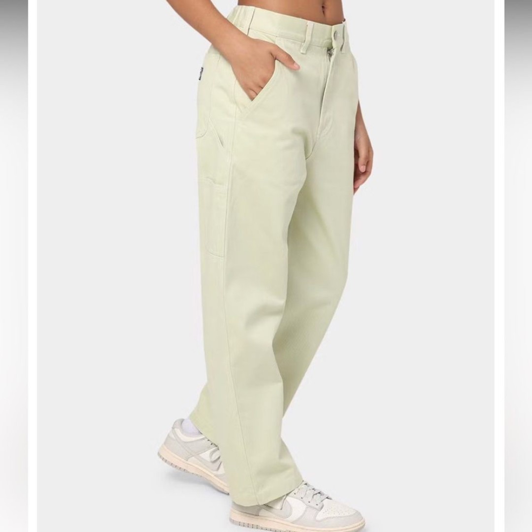 New Obey Brighton Women’s Carpenter Pants Light Tan Size 26