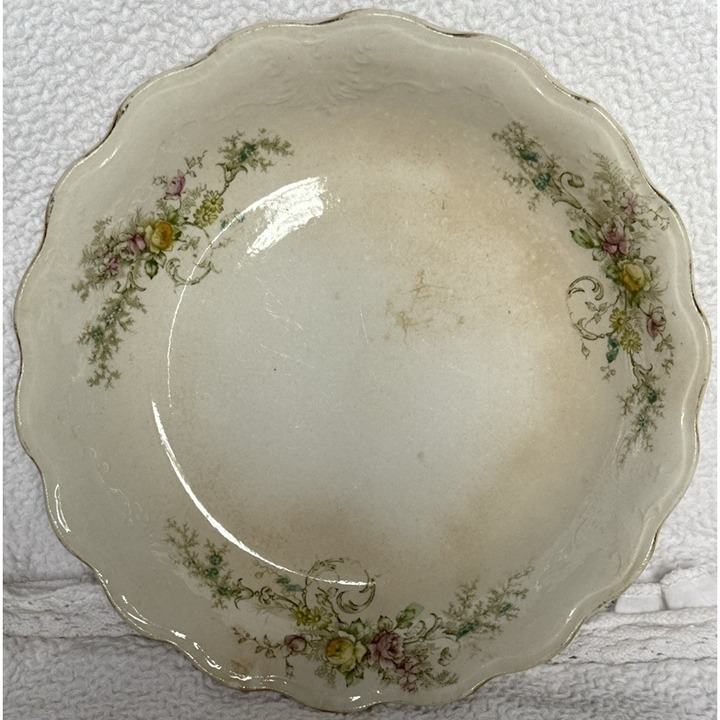 East Liverpool Potteries Toasted Porcelain Bowl Great Patina 1901- 907