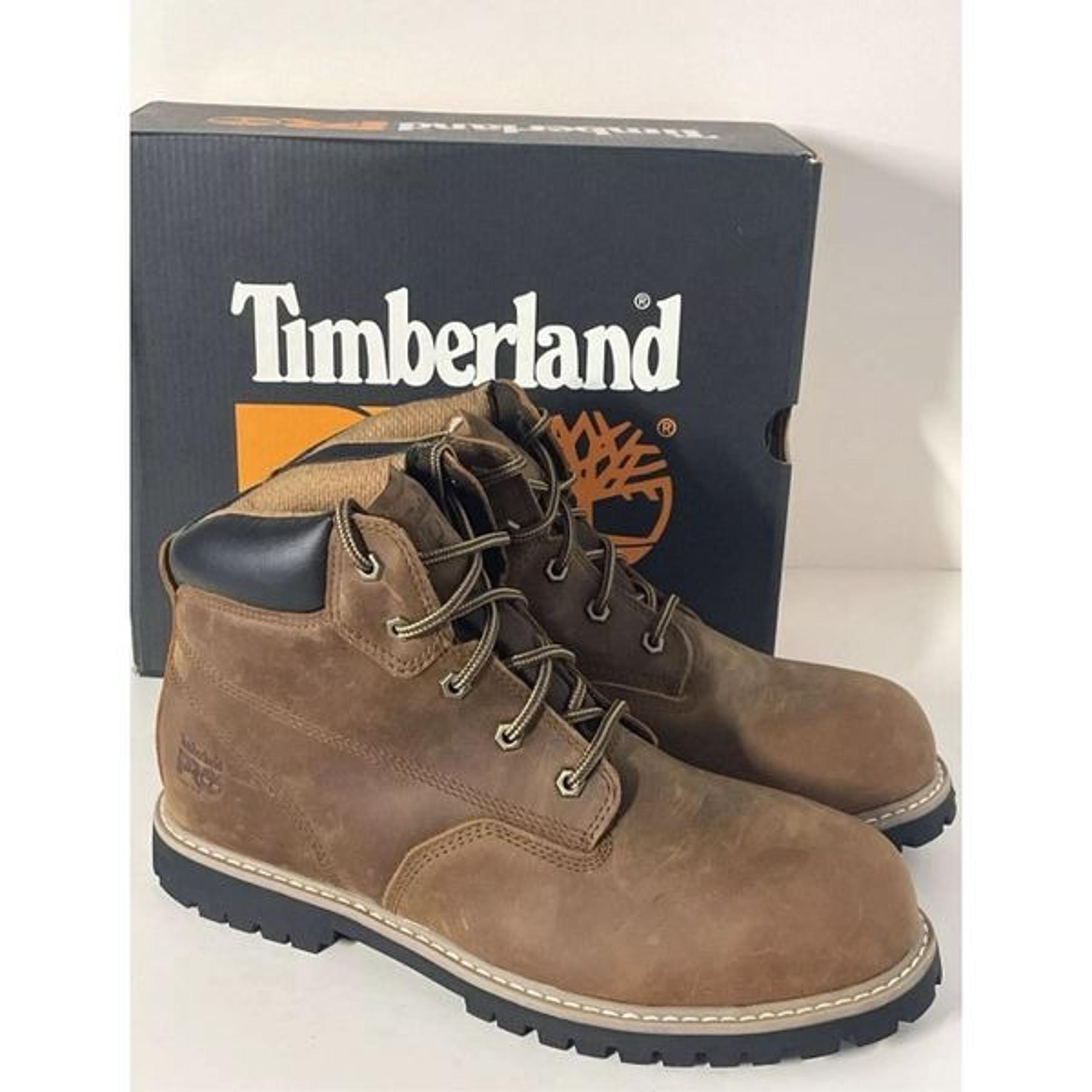 Timberland Pro Brown LEATHER 6 in. Gritstone Steel Toe Work Boots Men 10.5 NWB