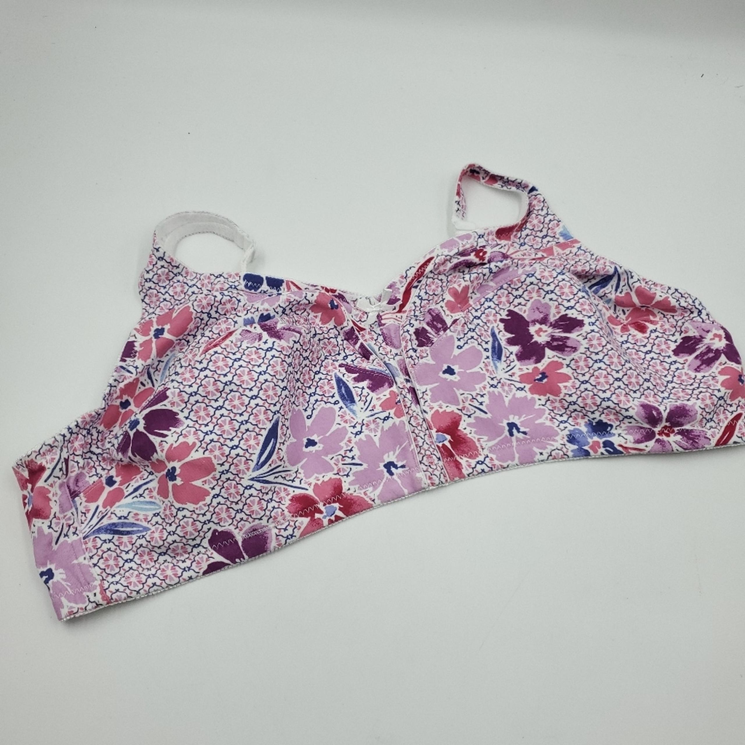 Comfort Choice Floral Cotton Wireless Bra (54B)
