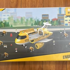 Toy Airplane with construction vehicles