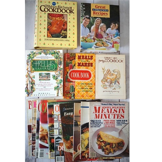 Bundle mixed lot of vintage cookbooks