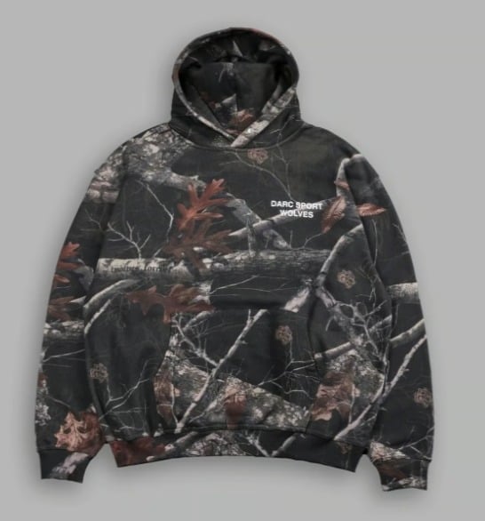 DARC SPORT WOLVES 'PIERCE' HOODIE IN DARC BROWN WOODLAND CAMO