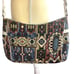VINTAGE SAS Multicolor Fabric Tapestry with Beige leather adjustable Shoulder
