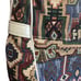 VINTAGE SAS Multicolor Fabric Tapestry with Beige leather adjustable Shoulder