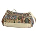 VINTAGE SAS Multicolor Fabric Tapestry with Beige leather adjustable Shoulder
