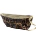 VINTAGE SAS Multicolor Fabric Tapestry with Beige leather adjustable Shoulder