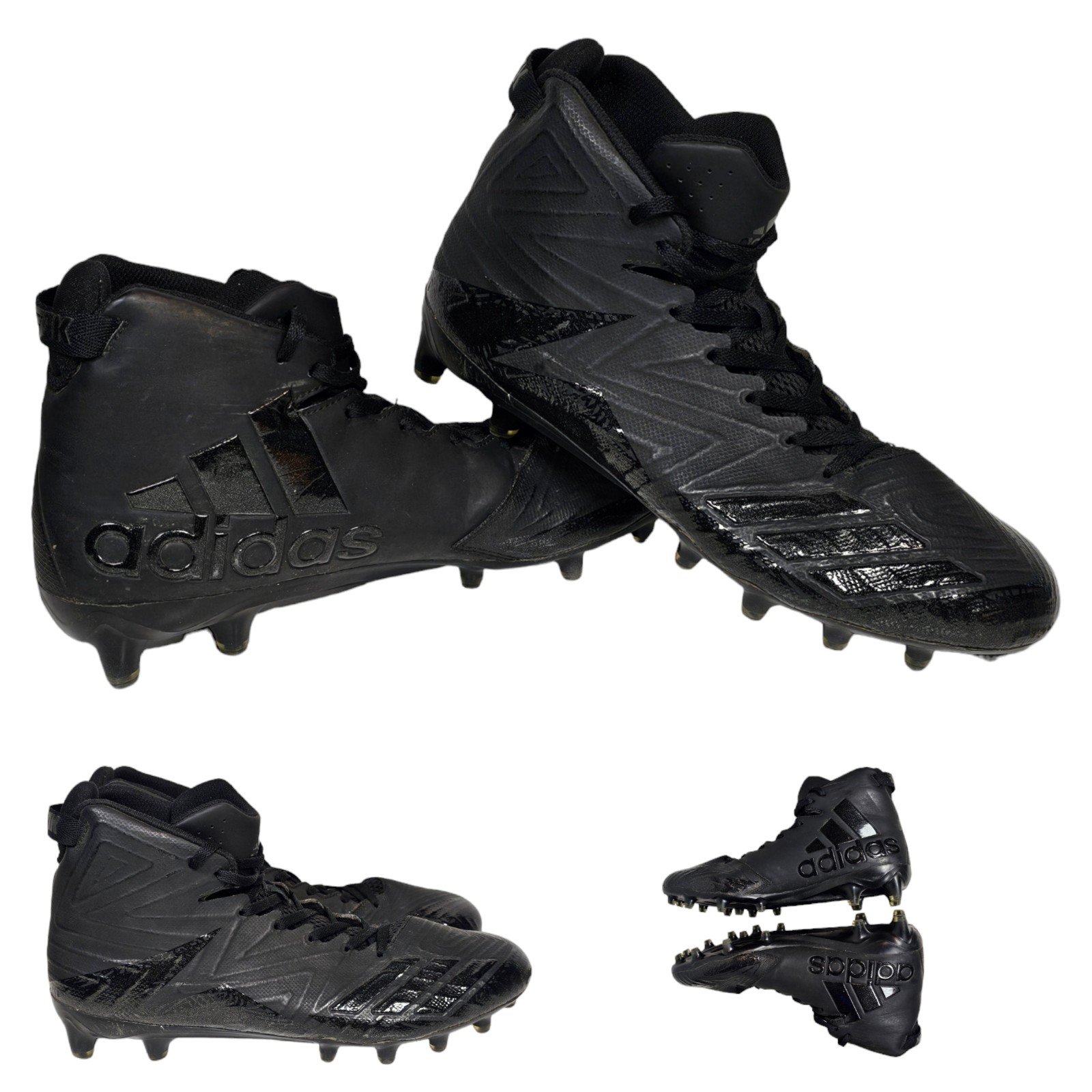 Adidas Freak X Carbon Mid Men's Football Cleats Triple Black Size 10