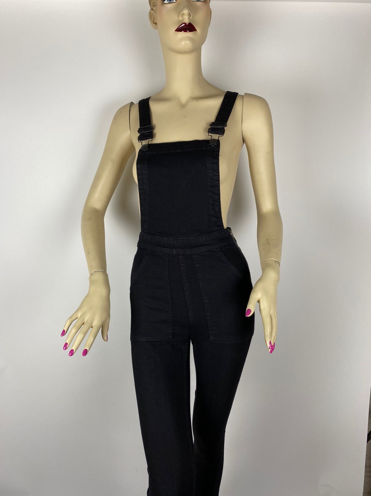 Madewell Black Denim Overalls: Cali-Demi