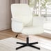 Home Office Chair, Upholstered Linen Fabric Padded Mid Back (Free Shipping)