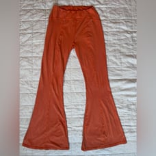 Out From Under Orange Aria Seamed Flare Leg Bell Bottoms Leggings Boho - Medium