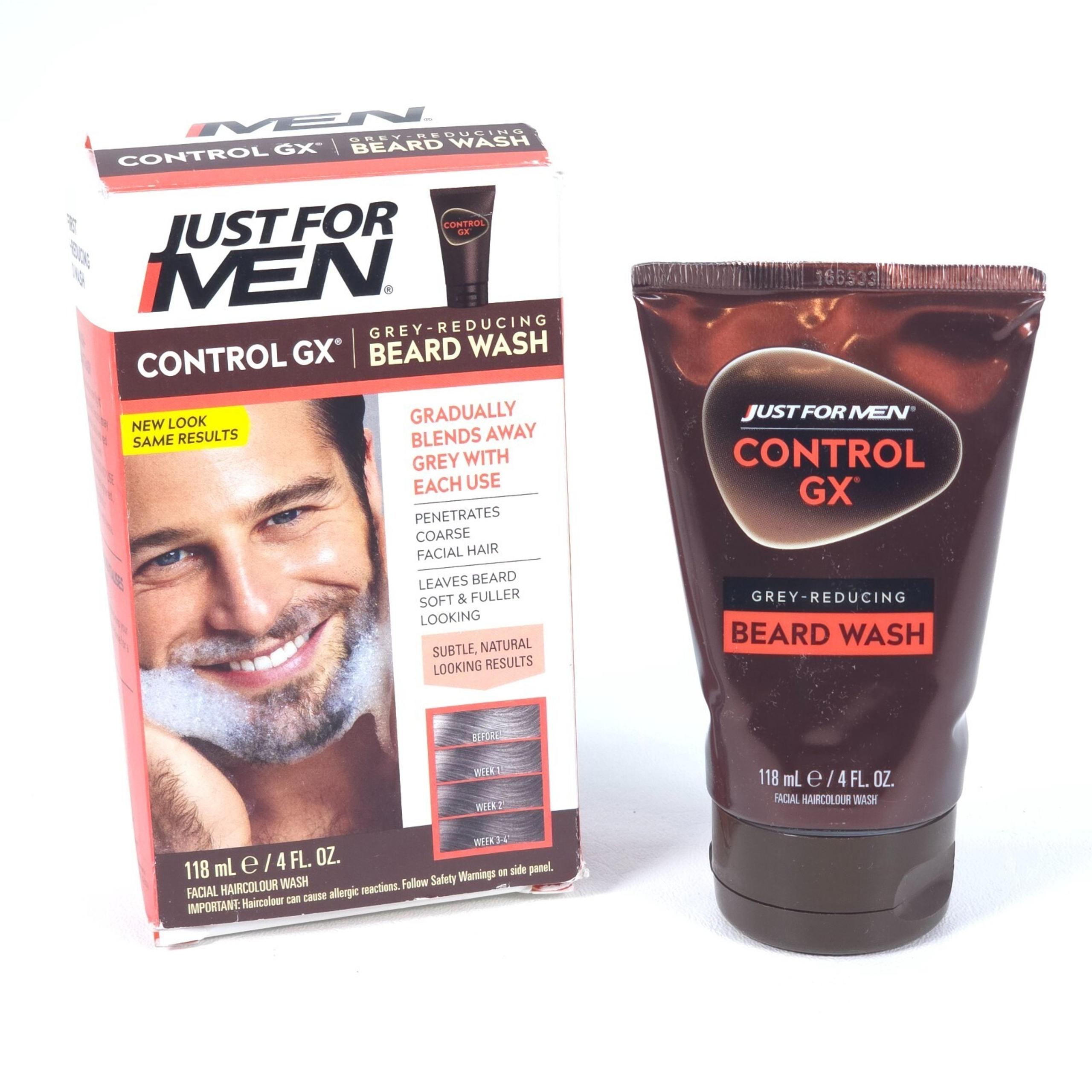 JUST FOR MEN Control GX Beard Wash 118mL Grey-Reducing Facial Hair Dye 04505 New