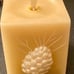 LUMINARA FLAME LESS CANDLE SET/2 MAPLE LEAF & PINE CONE WITH REMOTE/TIMER