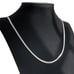 Womens 24 18K White Gold Wheat Chain Link Necklace 18 Karat Silver Jewelry NEW