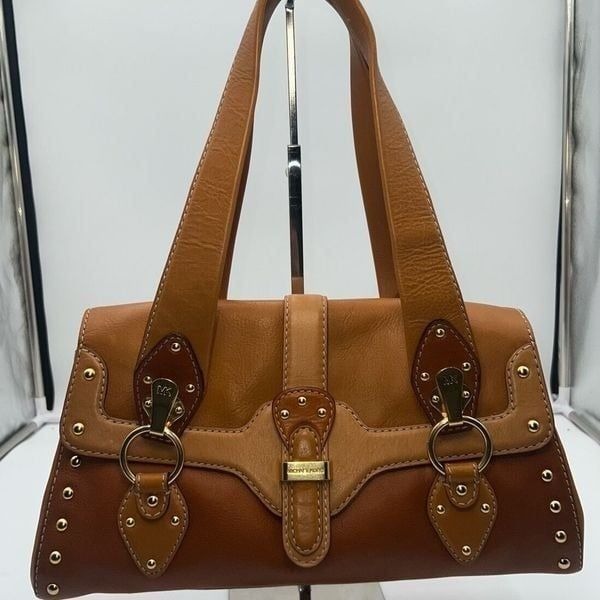 Michael Michael Kors Vintage Saddle Leather Handbag with Dust Bug