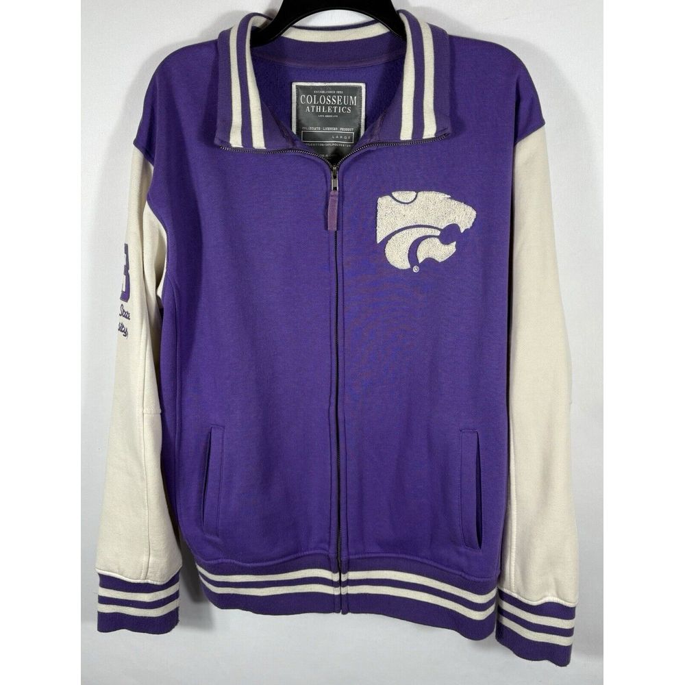 Kansas State Wildcats L Vintage Style Letterman Jacket Colosseum Athletics - 430