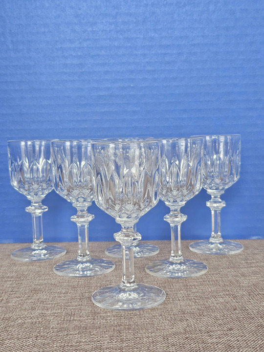 Vintage Set of 6 Boxed Angelique Crystal Cordial's Made in West Germany