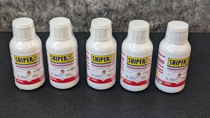 Lot of 5 New Bottles - Sniper 1000EC DDVP Insecticide 100ml