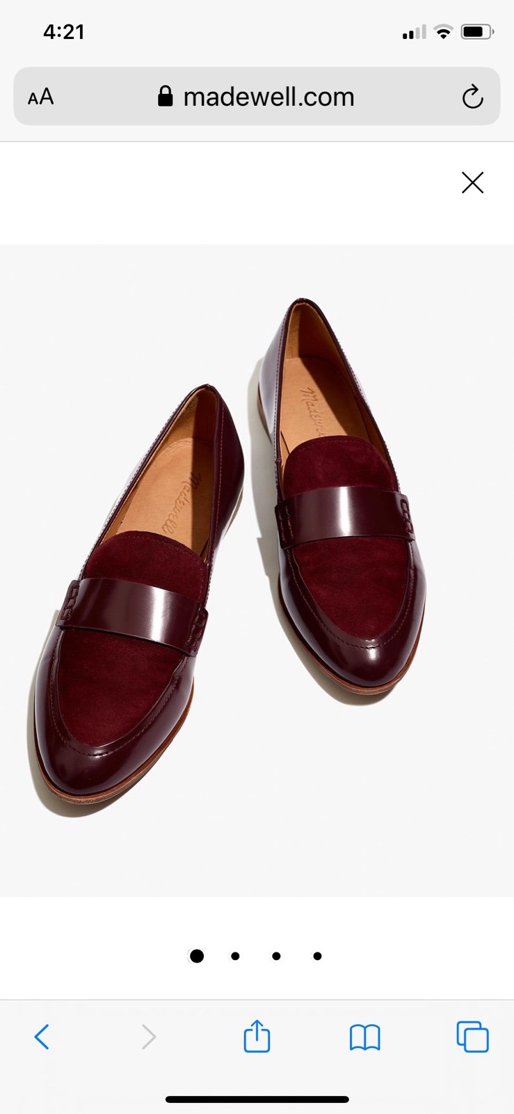 NWB Madewell The Alex Loafer in Leather & Suede sz 6.5
