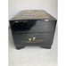Hand Painted Black Lacquer Japanese Jewelry Box Music Box Mirrored Gold Black