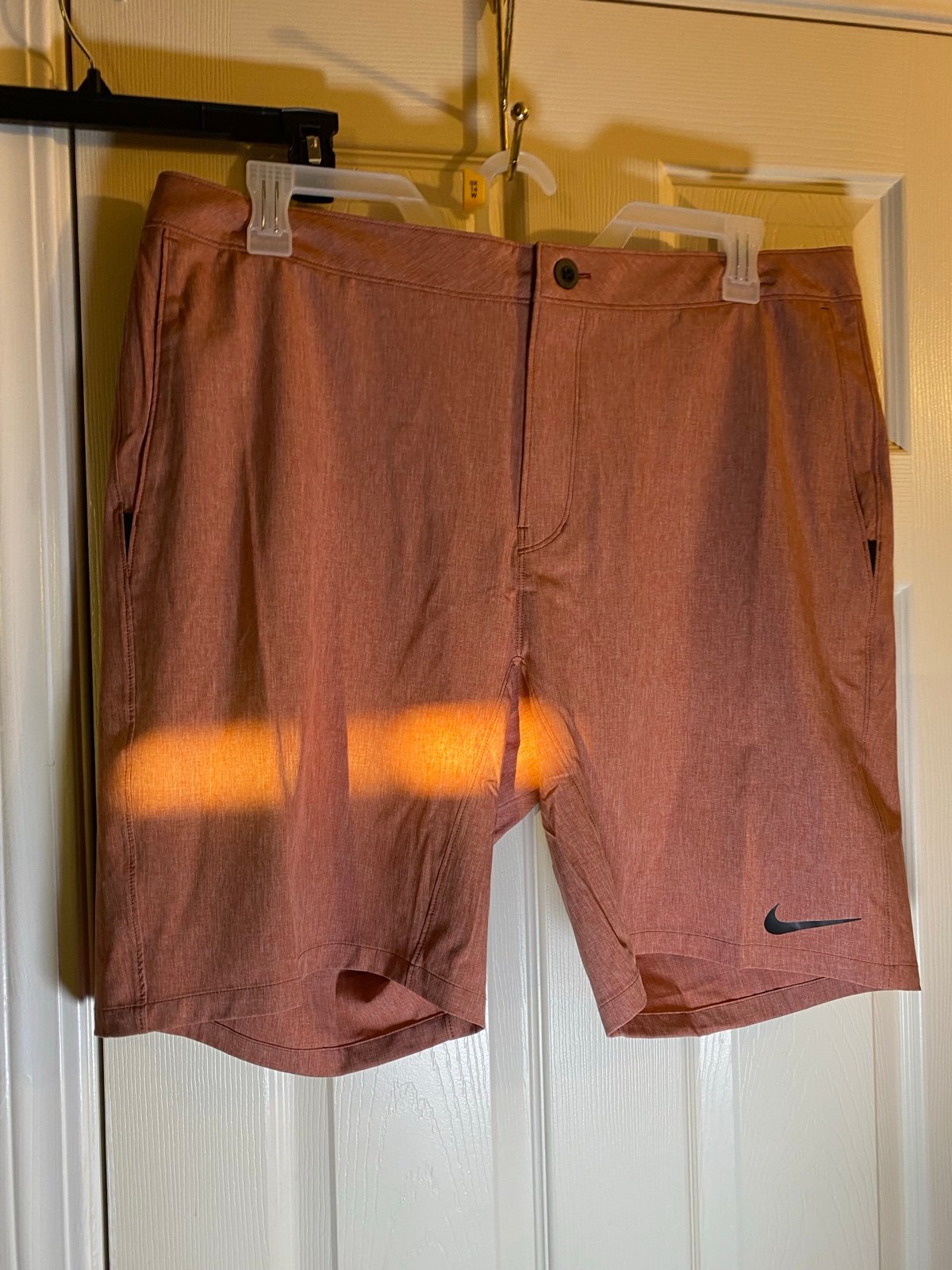 Nike Mens Swim Shorts 38 Swoosh Sports Adult Pockets Summer Zipper Swimming Fun