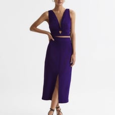 NWT REISS MAISIE  DEEP V-NECK CROP TOP Size 0