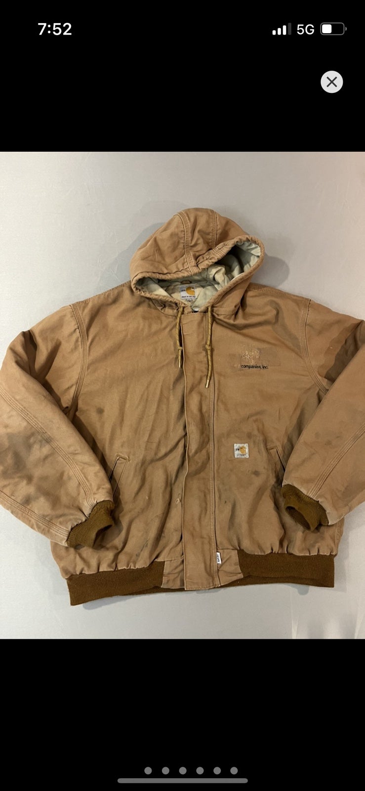 Vintage Hooded Brown XL Carhartt FR Active Jacket