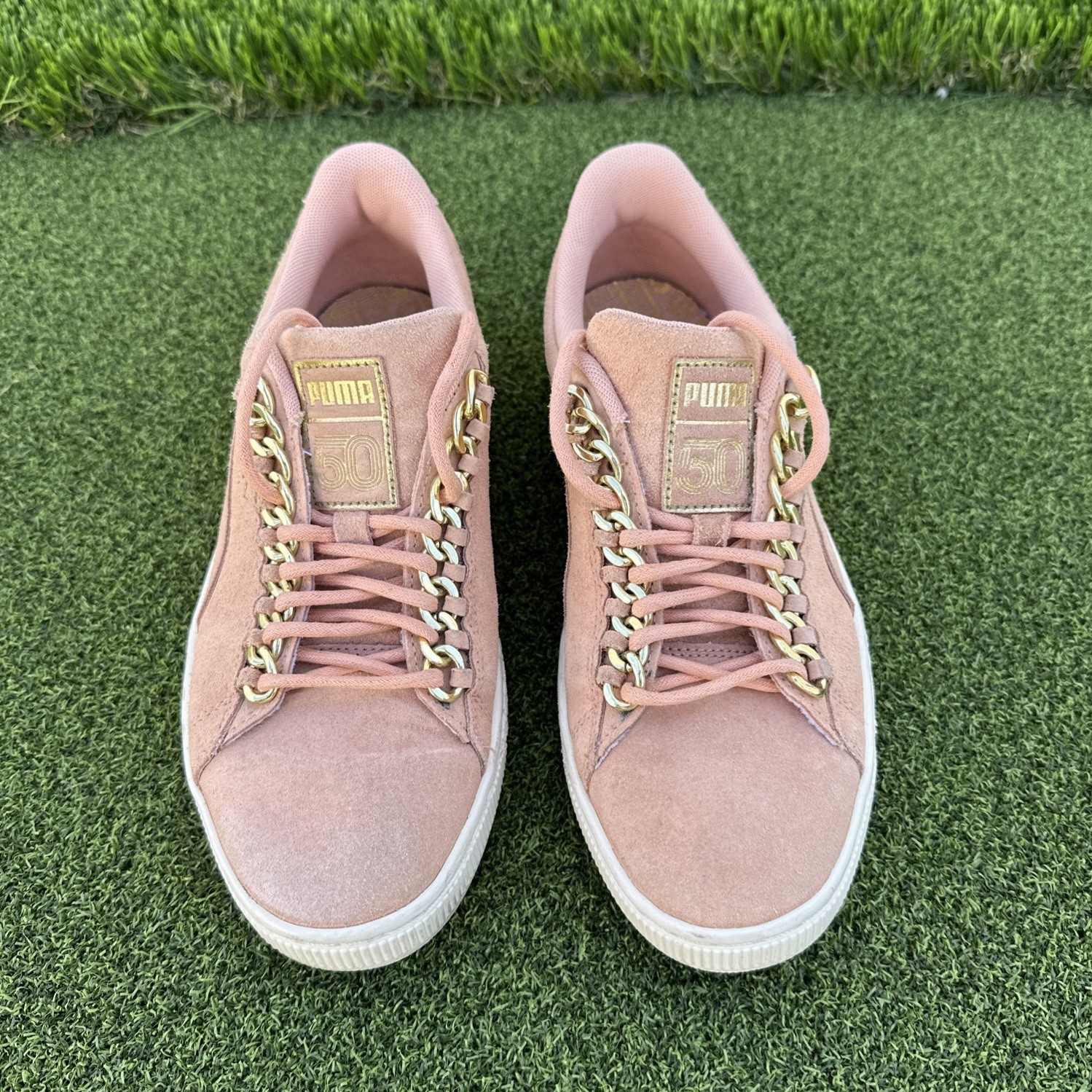 Puma Suede Classic X-Chain Sneakers WOMENS US 8 Dusty Coral Rose Gold #36735201
