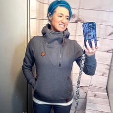 NWOT |•NAKETANO•| Grey Hooded Sweatshirt Size Medium