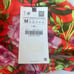 Zara Floral Print Bodysuit V-Neck Ruched Waist Size Medium New