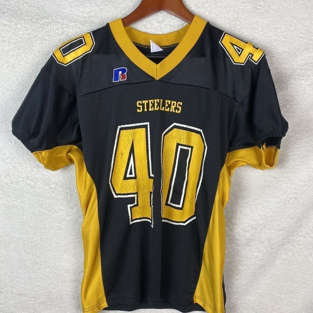 VTG Youth Russell Athletic Pittsburgh Steelers Mesh 40 Jersey Size L Made In USA