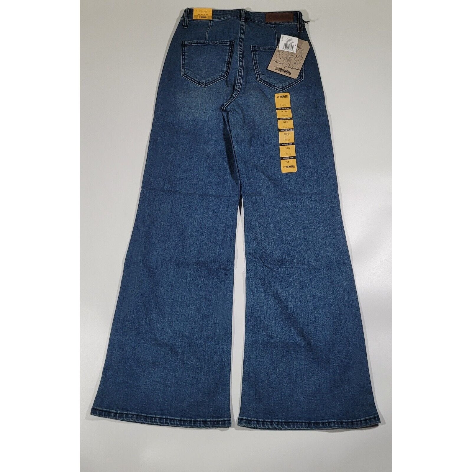 Rock & Roll Jeans Women 26 x 32 High Rise Flare Denim Jeans NWT