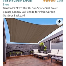 Sun shade (16 x 16) -brown