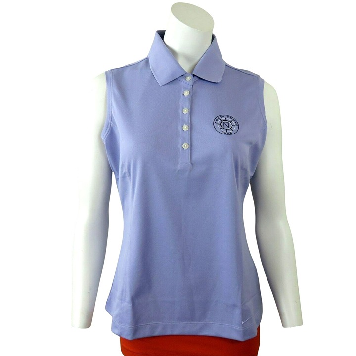 Nike Golf Dri Fit Ladies Basic Polo Shirt Blouse M Sleeveless Button Collar NWT