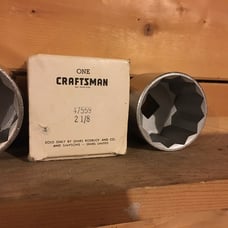 ONE craftsman 2-1/8 47559 socket sears & roebuck NOS 12-point 3/4 drive NIB