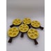 Vtg Escargot Snail Dishes Baking Serving Modele Depose France Porcelain Set of 6
