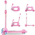 iScooter 4 In 1 Toddler Scooter for Kids Ages 2-10(pink) 3 Wheels With 4 Model