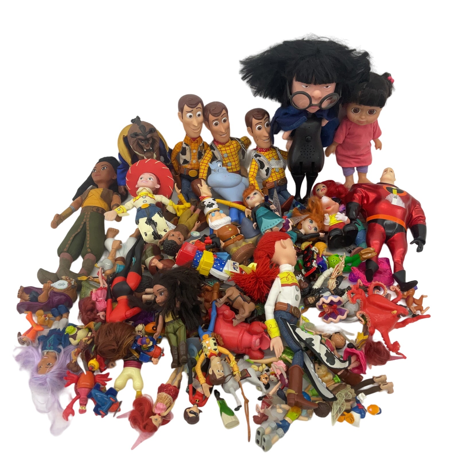 Preowned LOT 15 lbs Disney Pixar & Others Character Figures Toys Cake Toppers