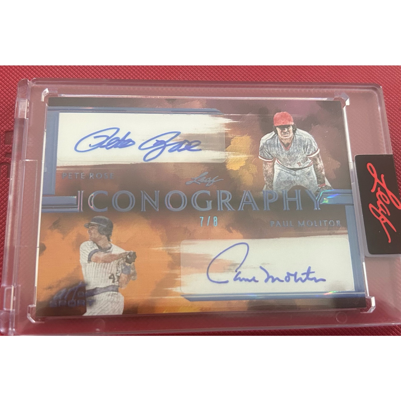 2023 Leaf Art of Sports PETE ROSE & PAUL MOLITOR Dual Auto /8 Legends Autograph