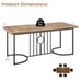 71 Rectangular Kitchen Table for 6-8 People Large Dining Table Dinette Table