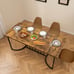 71 Rectangular Kitchen Table for 6-8 People Large Dining Table Dinette Table
